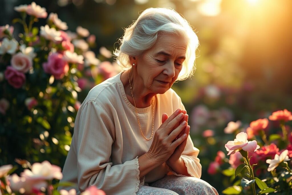 Elderly Woman's Strong Faith: A Religious Journey